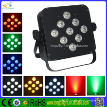 9*10W 4IN1 Quad color wireless battery powered led uplights/led flat par can